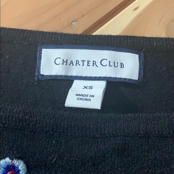 Charter Club Floral Sweater - Picture 5 of 6